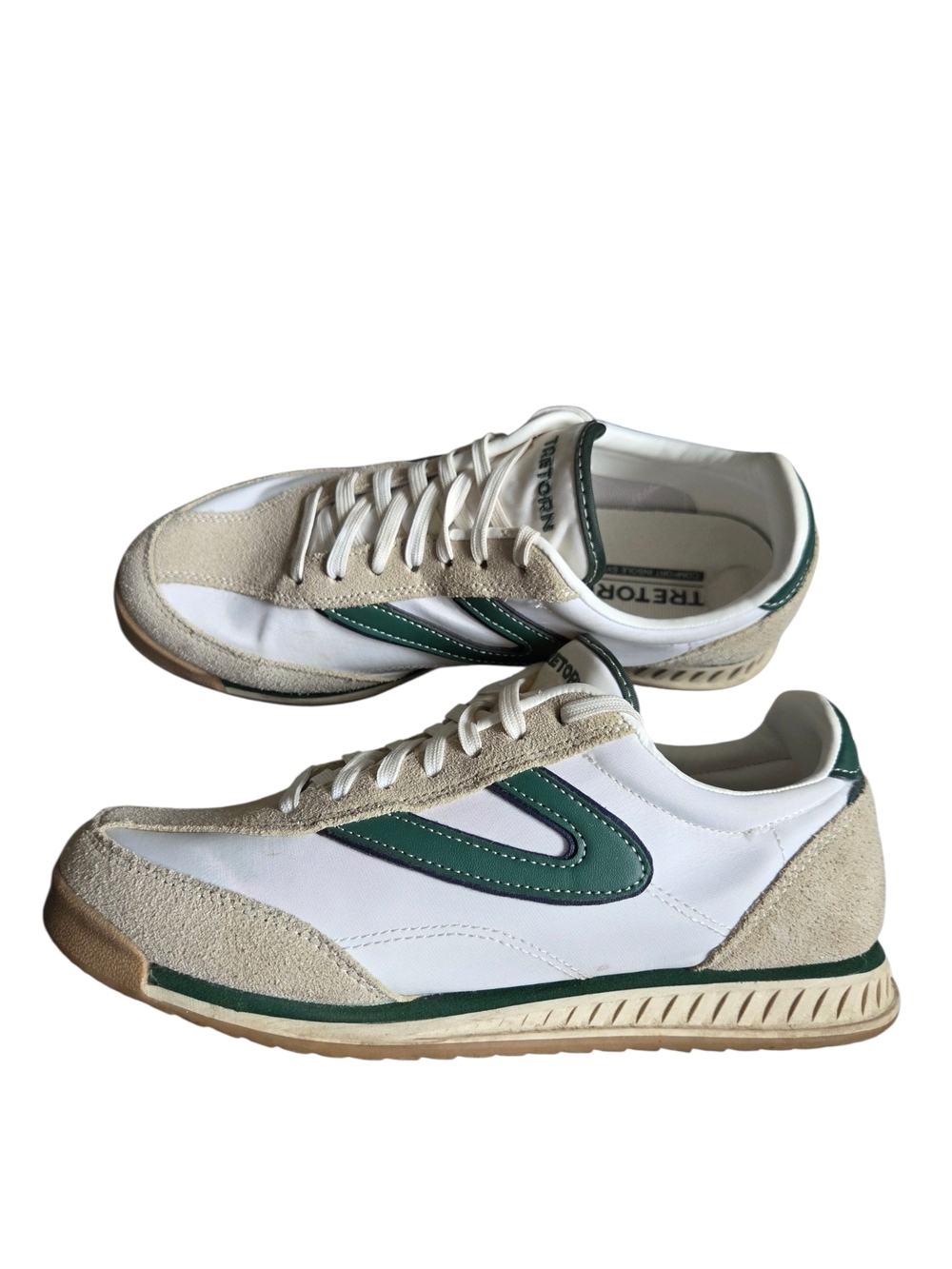 Tretorn Rawlins Kristine 8M Retro Sneakers White Green - Picture 2 of 10